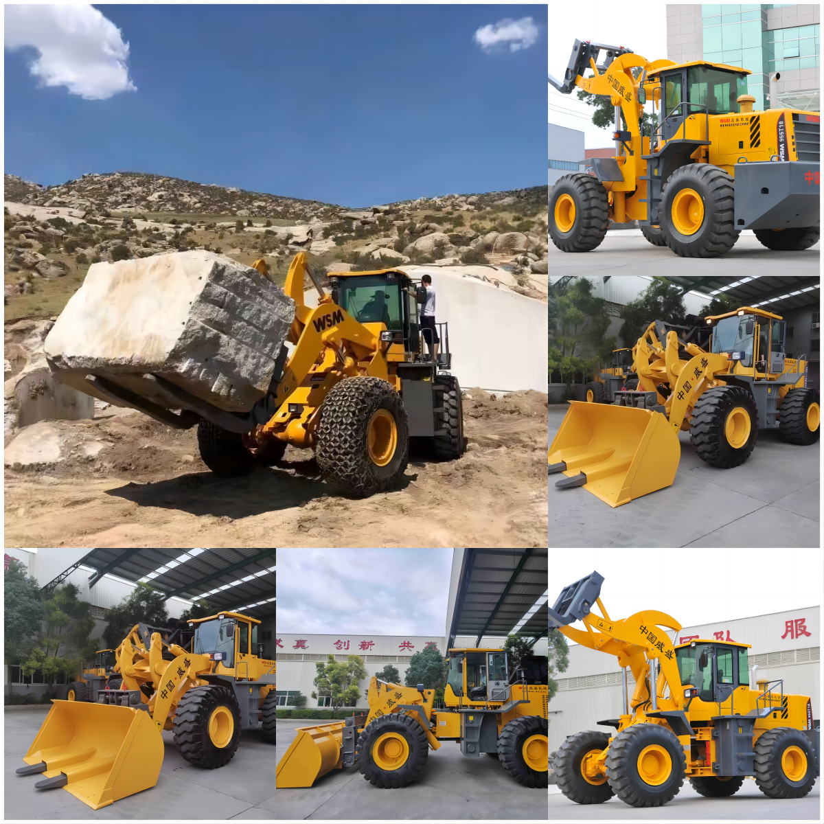 Marble forklift wheel loader  details 